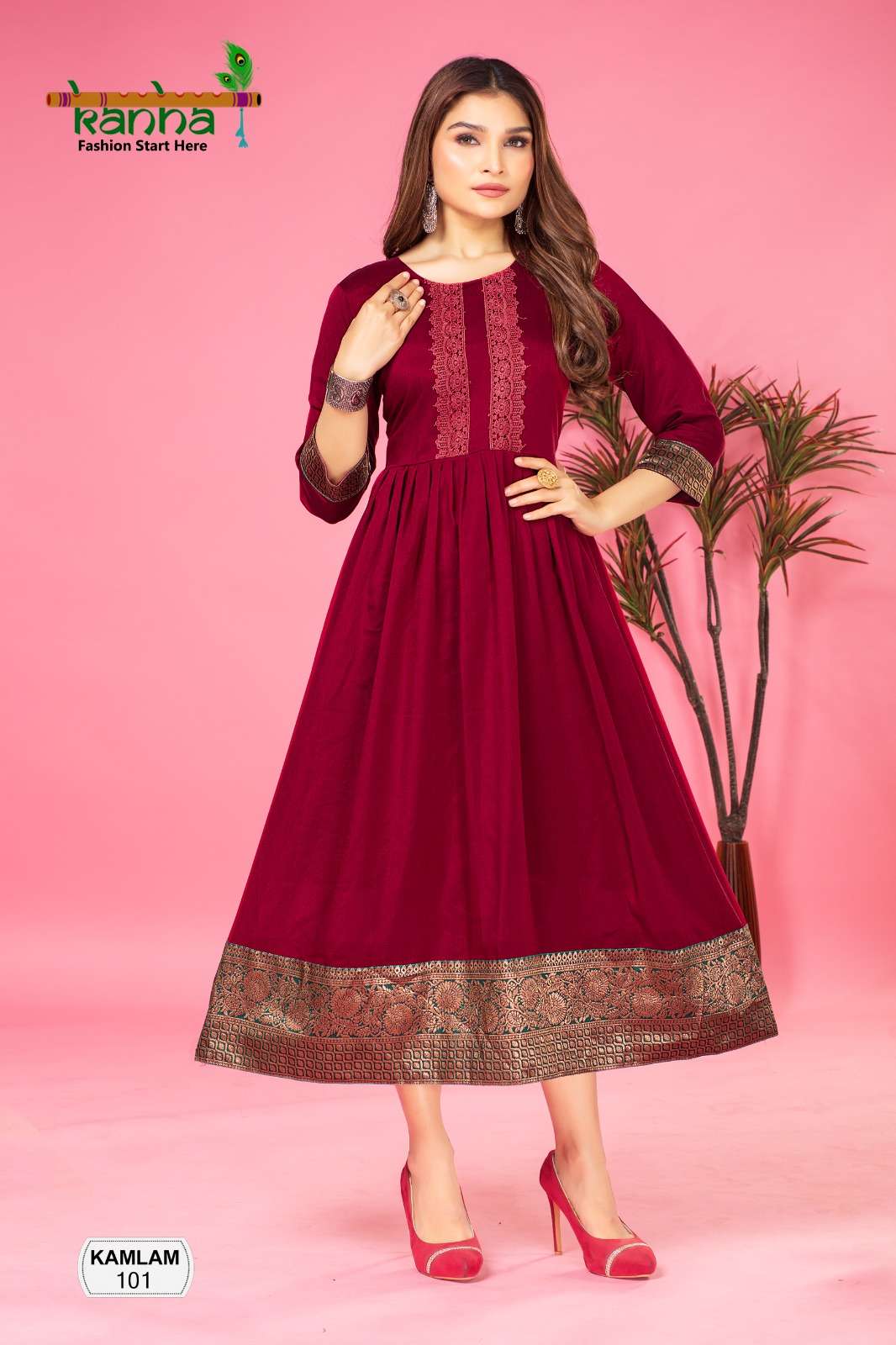 KAMLAM BUY KANHA DESIGNER PARTY WEAR LOWEST PRICE KURTIS SETS