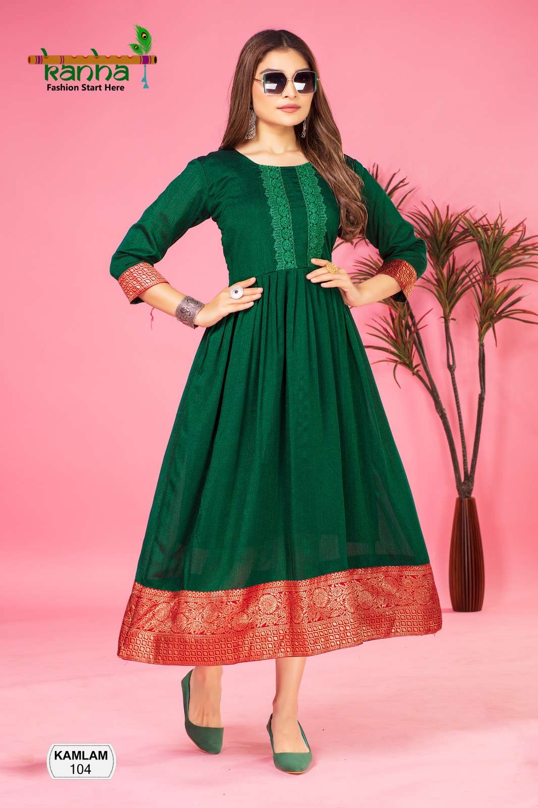 KAMLAM BUY KANHA DESIGNER PARTY WEAR LOWEST PRICE KURTIS SETS