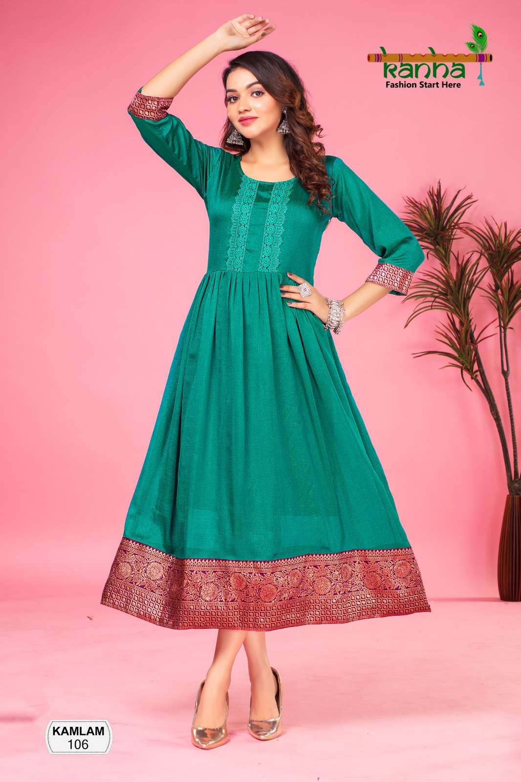 KAMLAM BUY KANHA DESIGNER PARTY WEAR LOWEST PRICE KURTIS SETS