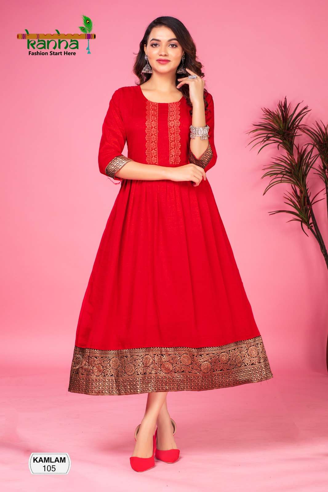 KAMLAM BUY KANHA DESIGNER PARTY WEAR LOWEST PRICE KURTIS SETS