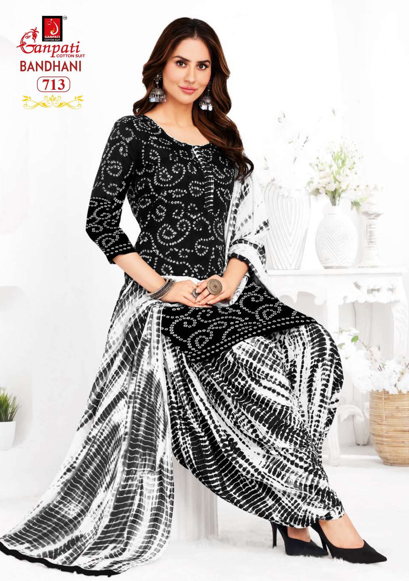 BANDHANI VOL 7 BUY GANPATI WHOLESALE COTTON SALWAR SUIT