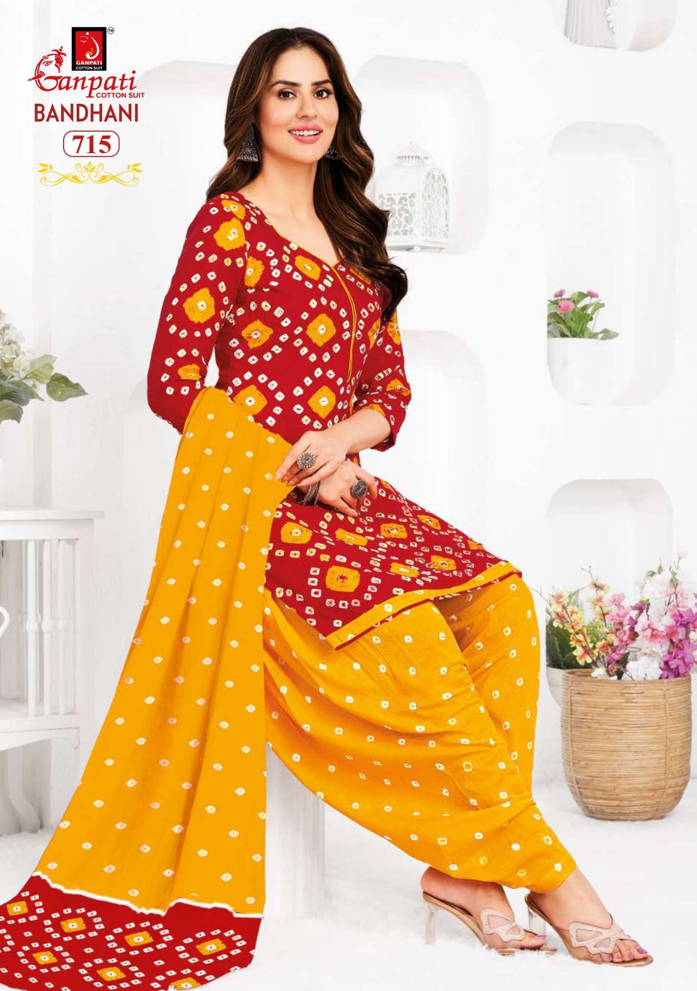 BANDHANI VOL 7 BUY GANPATI WHOLESALE COTTON SALWAR SUIT
