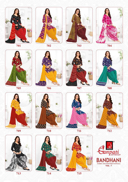 BANDHANI VOL 7 BUY GANPATI WHOLESALE COTTON SALWAR SUIT