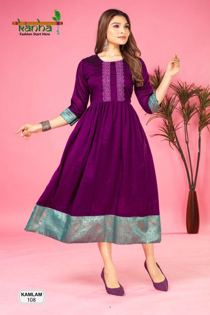 KAMLAM BUY KANHA DESIGNER PARTY WEAR LOWEST PRICE KURTIS SETS